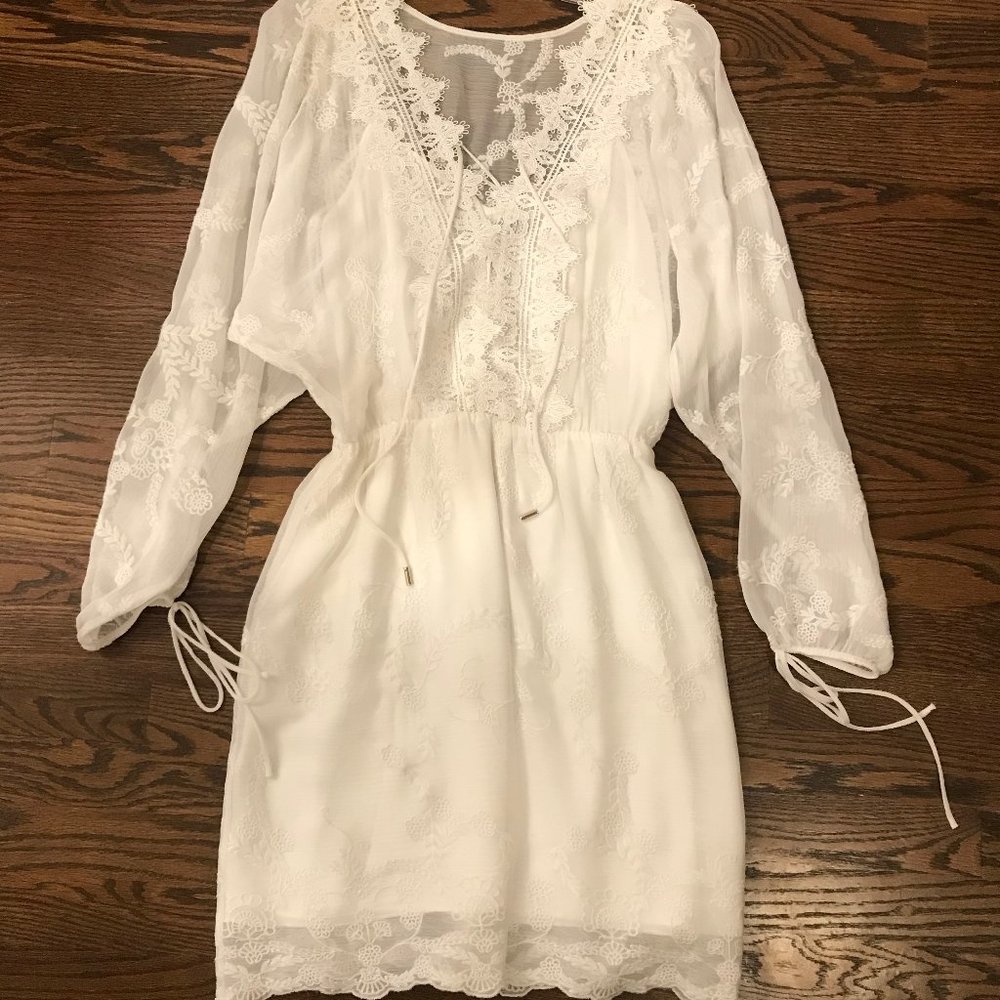 Bridal shower / rehearsal dinner white dress WHBM
